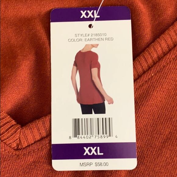 Chelsea & Theodore Earthen Red Knit Top NWT Size XXL - Picture 9 of 9